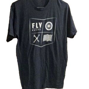 Fly racing Mens T shirt short sleeve Medium Gray graphic motorcross bikes